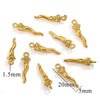 Stainless Steel Bow Leaves Pendant Accessories For Necklace And Bracelet Making Electroplated Waterproof