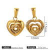 Stainless Steel Bow Pattern Vacuum Plating Crystal Diamond Pendant Jewelry Accessories