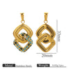 Stainless Steel Bow Pattern Vacuum Plating Crystal Diamond Pendant Jewelry Accessories