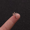 Stainless Steel Bow Pendant Zircon Earrings