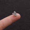 Stainless Steel Bow Pendant Zircon Earrings