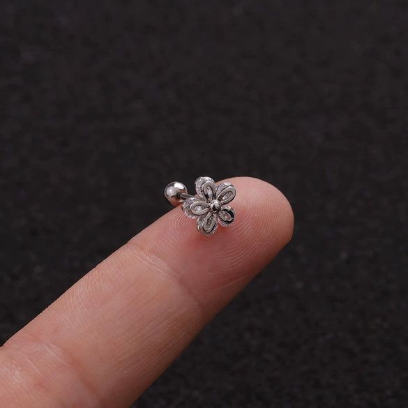 Stainless Steel Bow Pendant Zircon Earrings