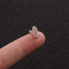 Stainless Steel Bow Pendant Zircon Earrings