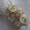 Stainless Steel Bow Ring Earrings Electroplated Light Luxury Personality Design