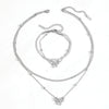 Stainless Steel Bow Shape Bead Clip Anklet Jewelry