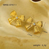 Stainless Steel Bow Tie Fashion Women's Jewelry Necklace Earrings Ring Suit With Electroplating
