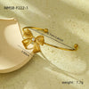Stainless Steel Bow Tie Fashion Women's Jewelry Necklace Earrings Ring Suit With Electroplating