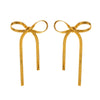 Stainless Steel Bow Women's Earrings 18K Gold Plated Electroplated