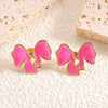 Stainless Steel Bowshaped Earrings For Women With Enamel Drip Glaze Geometric Fashion Ear Accessories