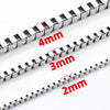 Stainless Steel Box Chain Vacuum Plated Real Gold Color Retention Diy Necklace Sweater Chain Bracelet