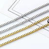 Stainless Steel Box Chain Vacuum Plated Real Gold Color Retention Diy Necklace Sweater Chain Bracelet