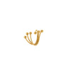 Stainless Steel Bracelet And Ring Electroplated With 18K Gold Geometric Pattern Hand Jewelry For Women