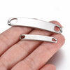 Stainless Steel Bracelet Connector Arc Curved Plate Pendant Jewelry Accessories Electroplated