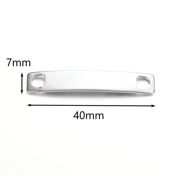 Stainless Steel Bracelet Connector Arc Curved Plate Pendant Jewelry Accessories Electroplated