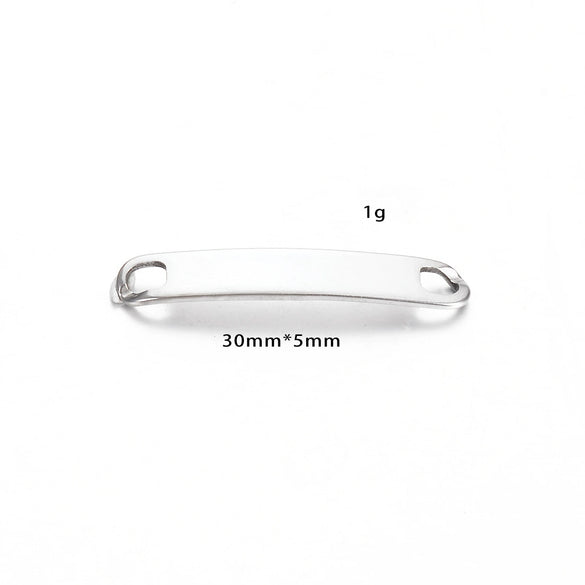Stainless Steel Bracelet Connector Arc Curved Plate Pendant Jewelry Accessories Electroplated