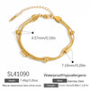 Stainless Steel Bracelet Electroplated 18K Gold Simple Niche Nonfading Jewelry For Women