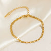 Stainless Steel Bracelet Electroplated 18K Gold Simple Niche Nonfading Jewelry For Women
