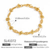 Stainless Steel Bracelet Electroplated 18K Gold Simple Niche Nonfading Jewelry For Women