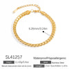 Stainless Steel Bracelet Electroplated 18K Gold Simple Niche Nonfading Jewelry For Women