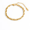 Stainless Steel Bracelet Electroplated 18K Gold Simple Niche Nonfading Jewelry For Women