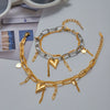 Stainless Steel Bracelet Electroplating Heart Geometric Women's Jewelry