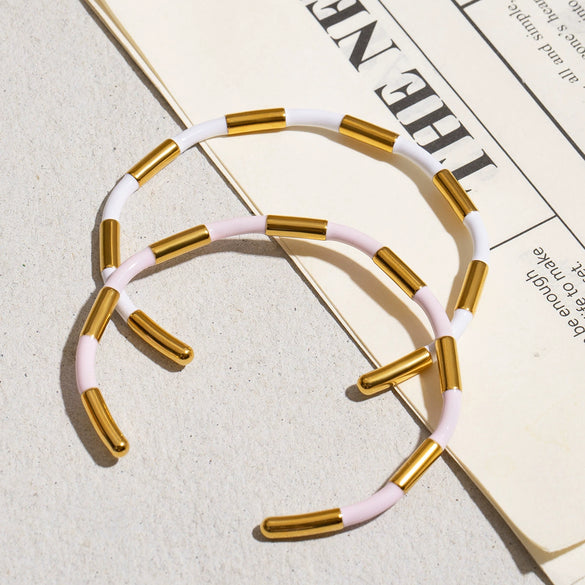 Stainless Steel Bracelet Female Niche Design Electroplated Geometric Light Luxury Jewelry