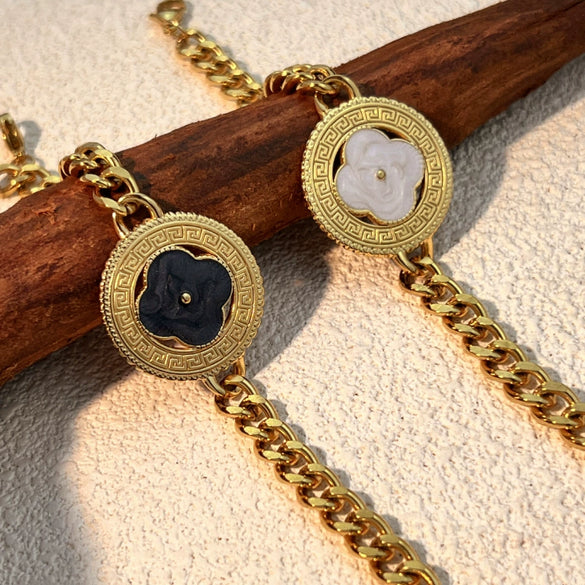 Stainless Steel Bracelet Geometric Heart Shape Electroplating Jewelry