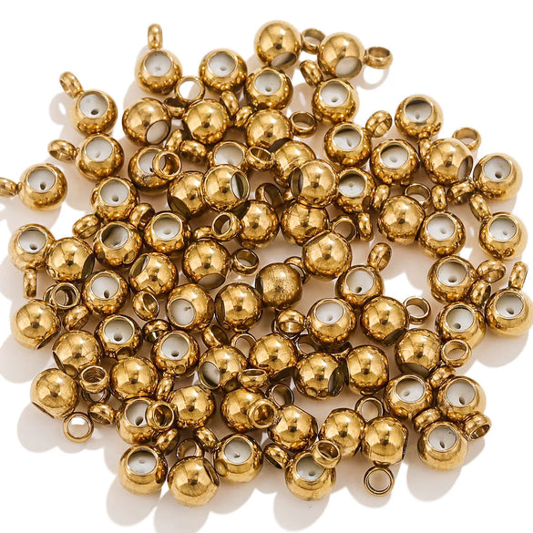 Stainless Steel Bracelet Necklace With Totem Pattern Gold Plated Electroplating Adjustable Positioning Beads