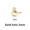 Stainless Steel Bracelet With Holes Hanging Beads Diy Jewelry Accessories Handmade Gold Plated