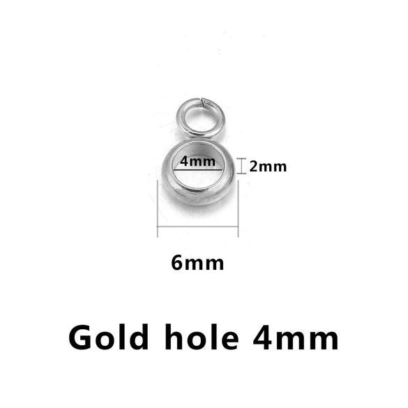 Stainless Steel Bracelet With Holes Hanging Beads Diy Jewelry Accessories Handmade Gold Plated