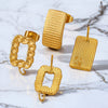 Stainless Steel Braided Threaded Round Ring Electroplated Earring Accessories With Hirback Pattern Handmade Diy