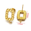 Stainless Steel Braided Threaded Round Ring Electroplated Earring Accessories With Hirback Pattern Handmade Diy