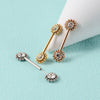 Stainless Steel Breast Ring With Butterfly Color Diamond Bag Drill Pattern Polishing Welding Process Unisex Style