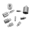 Stainless Steel Bucket Leather Rope Necklace Connection Buckle Electroplated Smooth Cylindrical