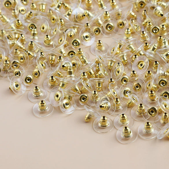 Stainless Steel Bullet Flying Saucer Earrings Earplugs Ear Needle Caps Electroplated Diy Jewelry Accessories