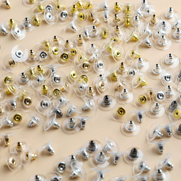 Stainless Steel Bullet Flying Saucer Earrings Earplugs Ear Needle Caps Electroplated Diy Jewelry Accessories