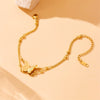 Stainless Steel Butterfly And Insect Pattern Fashion Necklace And Bracelet Set For Women With Electroplating Treatment