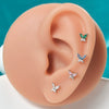 Stainless Steel Butterfly Ear Nail With Zircon And Diamond Lovely Animal Style