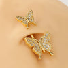 Stainless Steel Butterfly Navel Ring With Electroplating For Women