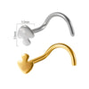 Stainless Steel Butterfly Nose Stud And Ring With Sun Lightning Five Star Shapes Electroplated Piercing Nose Jewelry