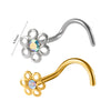 Stainless Steel Butterfly Nose Stud And Ring With Sun Lightning Five Star Shapes Electroplated Piercing Nose Jewelry