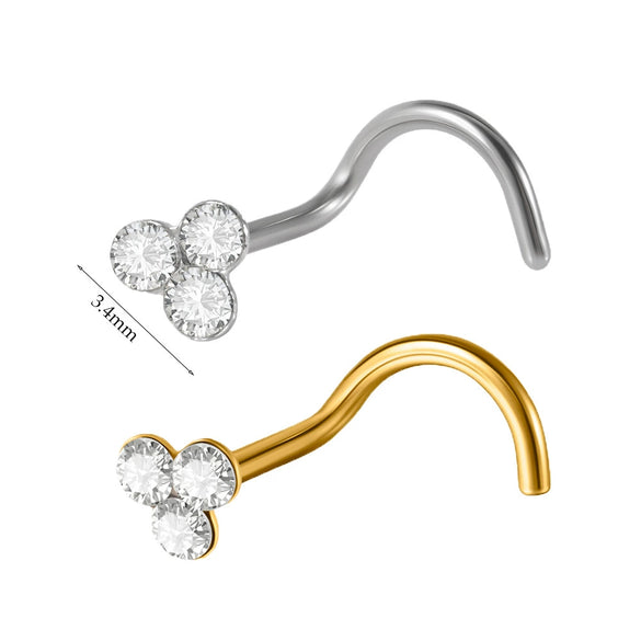 Stainless Steel Butterfly Nose Stud And Ring With Sun Lightning Five Star Shapes Electroplated Piercing Nose Jewelry