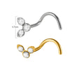 Stainless Steel Butterfly Nose Stud And Ring With Sun Lightning Five Star Shapes Electroplated Piercing Nose Jewelry