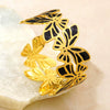 Stainless Steel Butterfly Open Bracelet With Dripping Oil Finish Fashion Temperament Titanium Steel Cuff Bangle