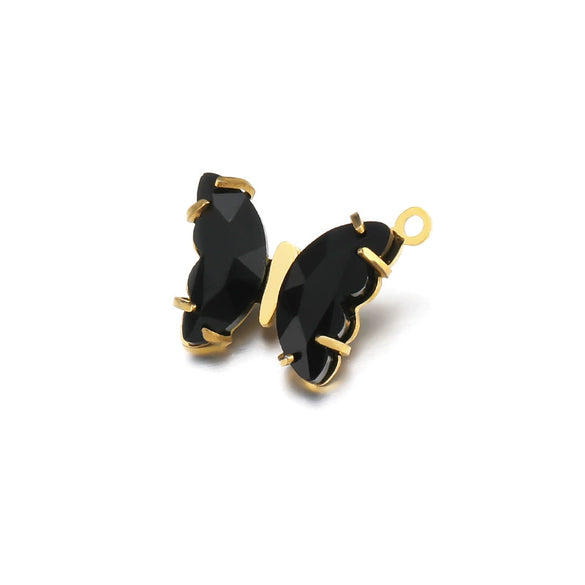 Stainless Steel Butterfly Pendant Jewelry Accessories With Dripping Oil Treatment