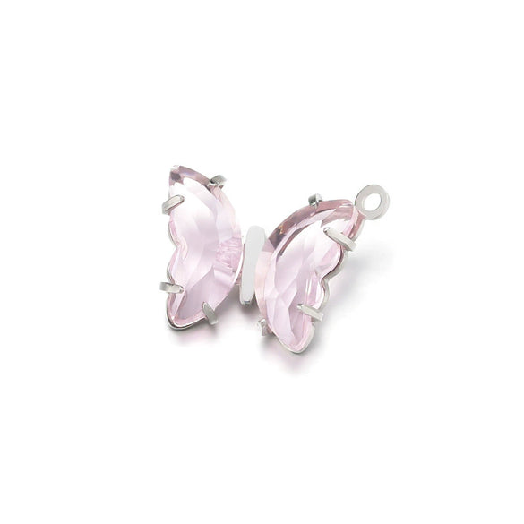 Stainless Steel Butterfly Pendant Jewelry Accessories With Dripping Oil Treatment