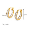 Stainless Steel Butterfly Zircon Star Fivepetal Flower Pearl Earrings With Electroplating For Women