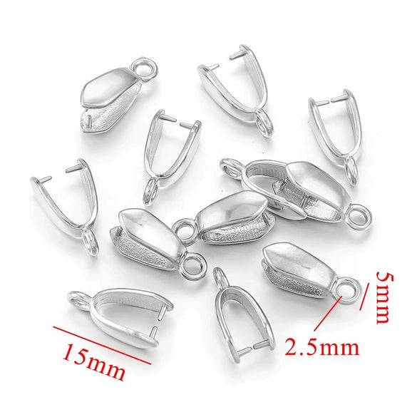 Stainless Steel Button Shape Handmade Diy Pendant Necklace Earrings Accessories With 18K Plated Electroplating Treatment