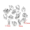 Stainless Steel Button Shape Handmade Diy Pendant Necklace Earrings Accessories With 18K Plated Electroplating Treatment