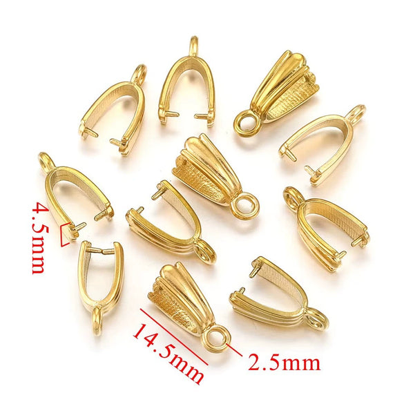 Stainless Steel Button Shape Handmade Diy Pendant Necklace Earrings Accessories With 18K Plated Electroplating Treatment